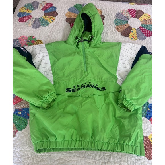 Seattle Seahawks Starter NFL 100 Thursday Night Lights Quarter-Zip Jacket XL - Picture 1 of 8